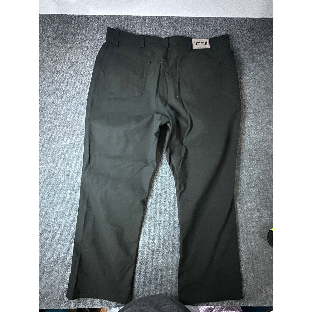 Duluth Trading Co Flex Fire Hose Black Pants Mens 40x30 Straight Leg Workwear - Picture 5 of 7